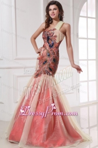 Mermaid One Shoulder Floor-length Prom Dress with Appliques