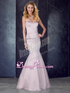 2016 Mermaid Sweetheart Satin Lavender Christmas Party Dress with Brush Train