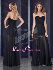 2016 Short Inside Long Outside Black Quinceanera Dama Dresses with Belt