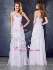 2016 Vintage Empire Applique and Ruched Prom Dress in Baby Pink
