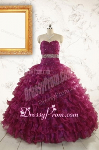 Brand New Style Quinceanera Gown with Beading and Ruffles