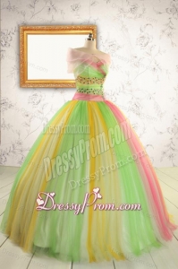 2015 Elegant Sweet 16 Dresses in Multi Color with Beading