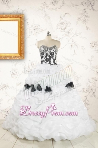 Fast Delivery Sweet 15 Dresses Hand Made Flowers for 2015