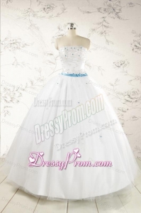 Discount White Quinceanera Dresses with Appliques