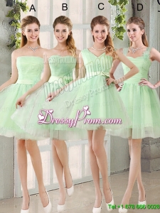 Ruching Organza A Line Mini Length Bridesmaid Dress with Lace Up