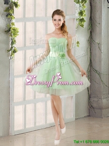 A Line Sweetheart Lace Up Prom Dress in Apple Green