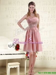 Fitted Sweetheart Empire Chiffon Prom Dresses with Ruching