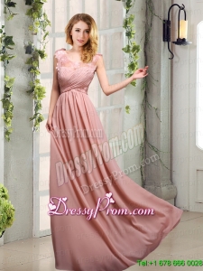 Scoop Empire Ruching 2015 Decent Prom Dresses