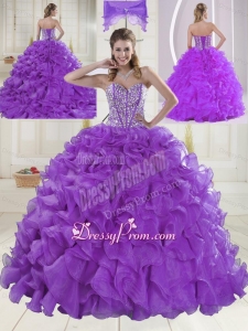 Hot Sale Sweetheart Beading 2015 Quinceanera Dresses in Sweet 16