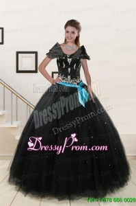 Most Popular Appliques and Beading Quinceanera Dresses in Black