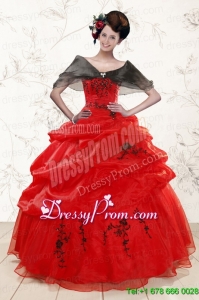 Perfect Sweetheart Red Quinceanera Dresses for 2015