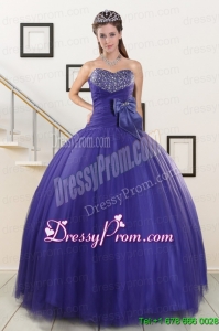 2015 Elegant Sweetheart Quinceanera Dresses with Bowknot