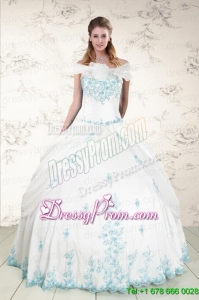 Appliques Strapless Exclusive Quinceanera Dresses for 2015