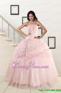 Stylish Strapless Quinceanera Dresses with Beading and Pick Ups