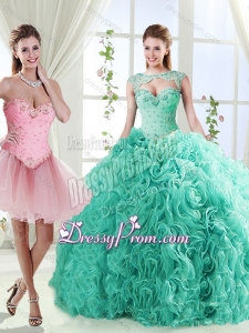 Elegant Beaded and Applique Detachable Quinceanera Dress in Rolling Flower