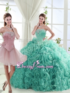 Popular Beaded Big Puffy Detachable Quinceanera Skirts in Rolling Flower