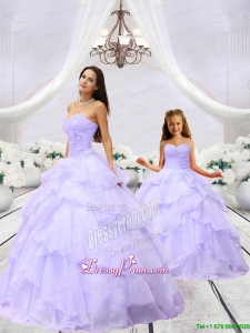 2015 Unique Beading and Ruching Princesita Dress in Lavender