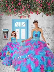 Multi-color Appliques and Ruffles Princesita Dress for 2014 Party