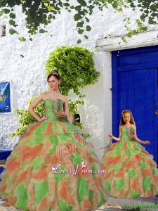 New Style Multi-color Princesita Dress with Beading and Ruffles