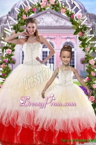 2015 Ball Gown Multi-color Princesita Dress with Beading and Ruffles