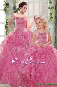 Perfect Beading and Ruffles Ball Gown 2015 Princesita Dress