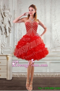 New Style High End Sweetheart Prom Dresses with Beading and Ruffles