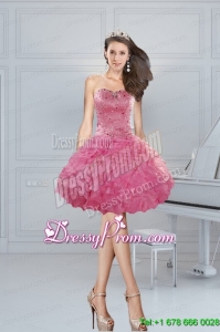 Gorgeous Ball Gown Pink Sweetheart Beading Prom Dresses