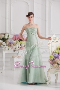 Mermaid Lime Green Taffeta Long Prom Dress with Sweetheart