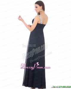 2015 Plus Size Black Prom Dresses with Beading
