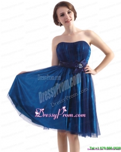 Fashionable 2015 Luxurious Sweetheart Mini Length Prom Dress with Belt and Beading