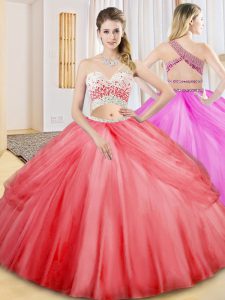 Sleeveless Beading and Ruching and Pick Ups Criss Cross Sweet 16 Quinceanera Dress