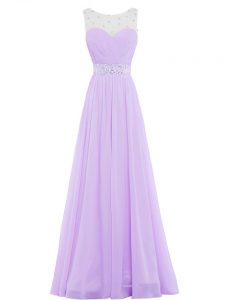 Glorious Sleeveless Zipper Floor Length Beading Dress for Prom