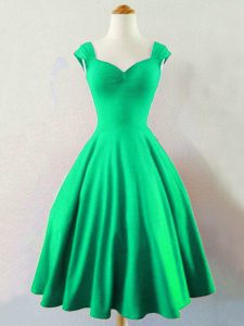 Extravagant Dark Green Sleeveless Mini Length Ruching Lace Up Quinceanera Court of Honor Dress