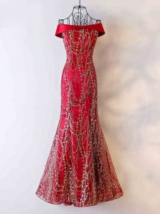 Romantic Sleeveless Lace Up Floor Length Beading Dress for Prom