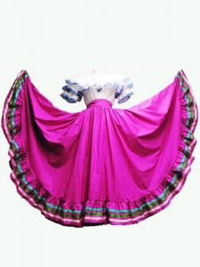 Off The Shoulder Short Sleeves Lace Up Sweet 16 Quinceanera Dress Fuchsia Taffeta