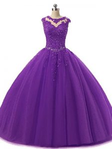 Best Sleeveless Beading and Lace Lace Up Quinceanera Dresses