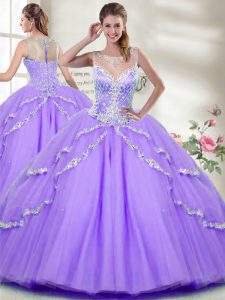 Luxury Sleeveless Beading Zipper Quinceanera Gown