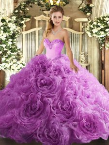 Stylish Sleeveless Beading Lace Up 15 Quinceanera Dress