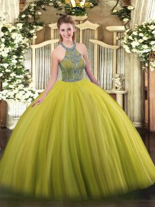 Sleeveless Beading Lace Up Vestidos de Quinceanera