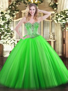 Sleeveless Beading Floor Length Vestidos de Quinceanera