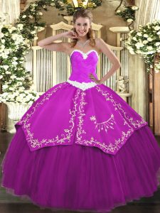 Best Sweetheart Sleeveless Organza and Taffeta 15th Birthday Dress Appliques and Embroidery Lace Up