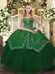 Enchanting Floor Length Ball Gowns Sleeveless Green 15 Quinceanera Dress Lace Up