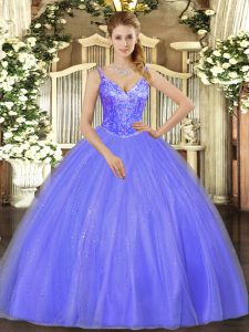 New Arrival Floor Length Ball Gowns Sleeveless Lavender Ball Gown Prom Dress Lace Up