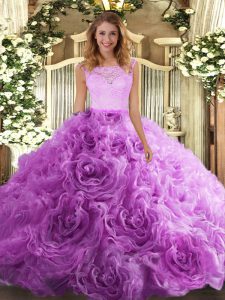 Floor Length Ball Gowns Sleeveless Lilac Quinceanera Dress Zipper