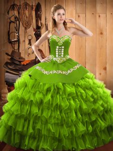 Spectacular Floor Length Quinceanera Gown Sweetheart Sleeveless Lace Up