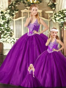 Sleeveless Beading Lace Up Sweet 16 Quinceanera Dress