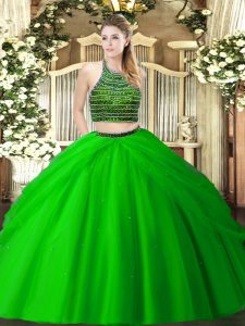 Sleeveless Zipper Floor Length Beading and Ruching Quince Ball Gowns