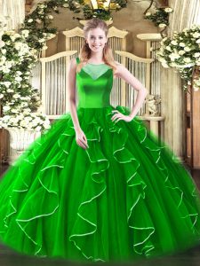 Amazing Sleeveless Organza Side Zipper Sweet 16 Dress for Sweet 16 and Quinceanera