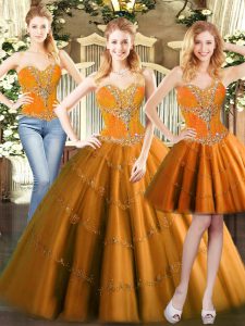 Cheap Sleeveless Beading Lace Up Quinceanera Gown