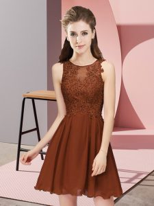 Sleeveless Appliques Zipper Damas Dress